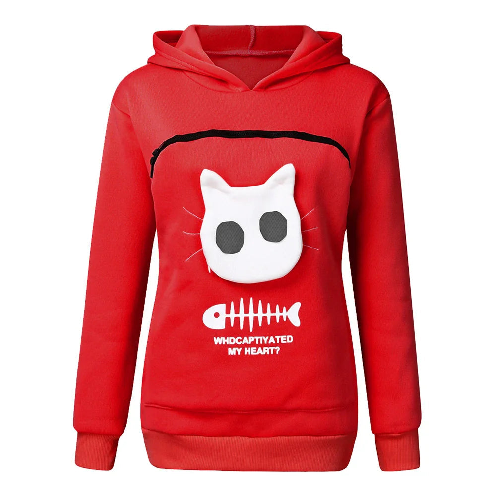 Cat Lovers Cuddle Pouch Hoodie YourCatGoodies