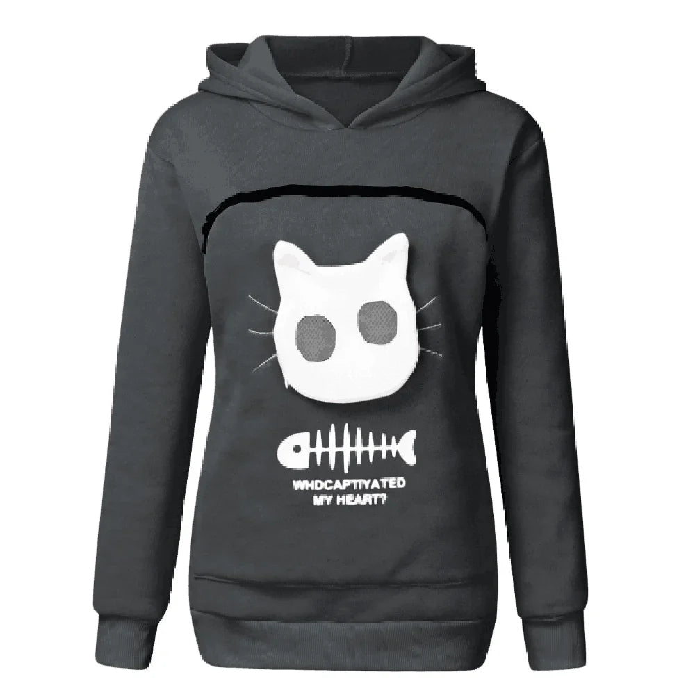 Cat Lovers Cuddle Pouch Hoodie YourCatGoodies
