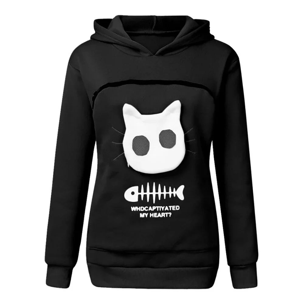Cat Lovers Cuddle Pouch Hoodie YourCatGoodies