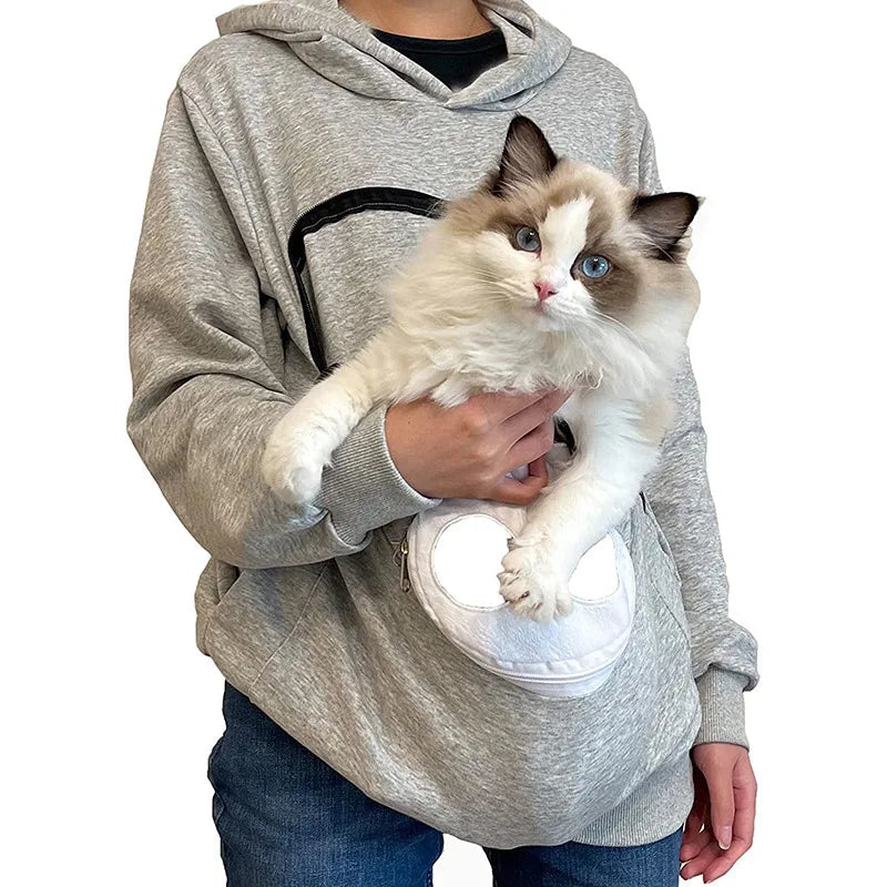 Cat Lovers Cuddle Pouch Hoodie YourCatGoodies