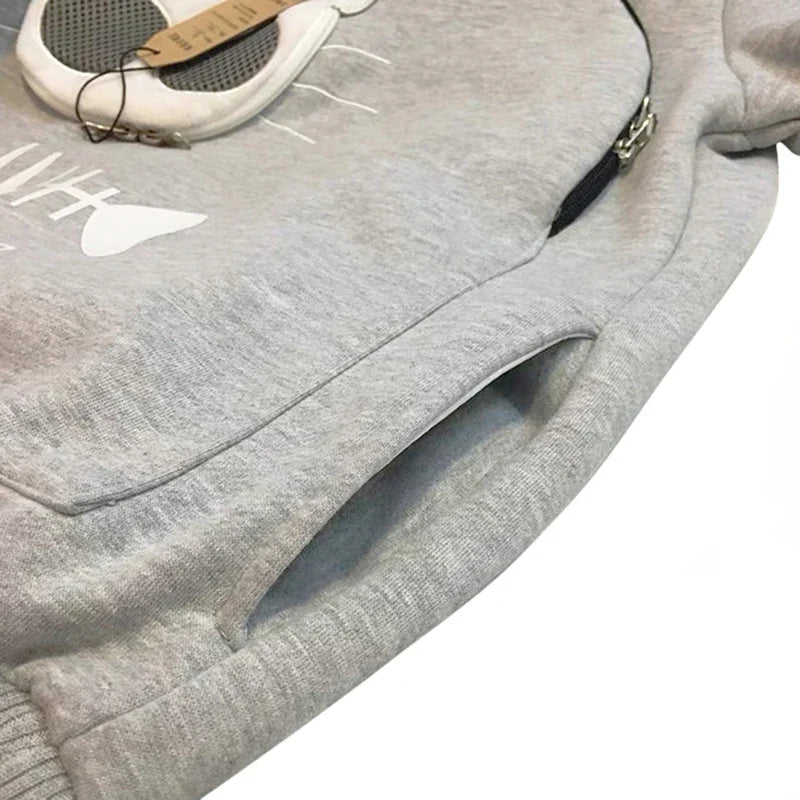 Cat Lovers Cuddle Pouch Hoodie YourCatGoodies