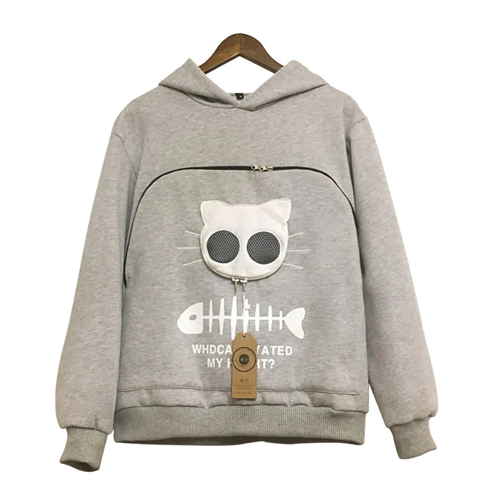 Cat Lovers Cuddle Pouch Hoodie YourCatGoodies