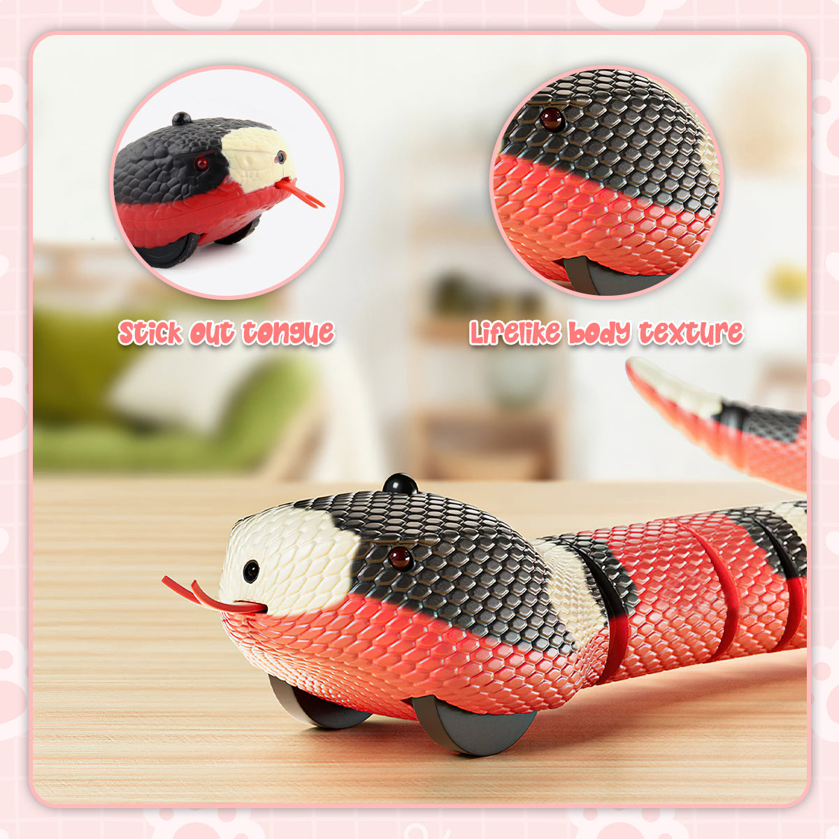Smart Sensing Snake Interactive Cat Toy WigglyTailNeeds