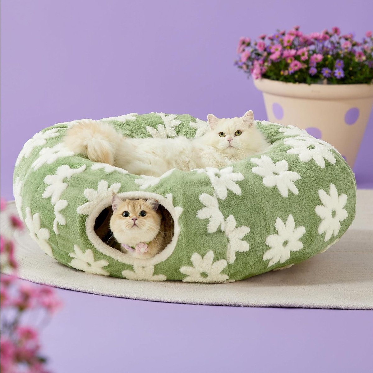 Cozy Cat Tunnel Bed (Christmas Edition)