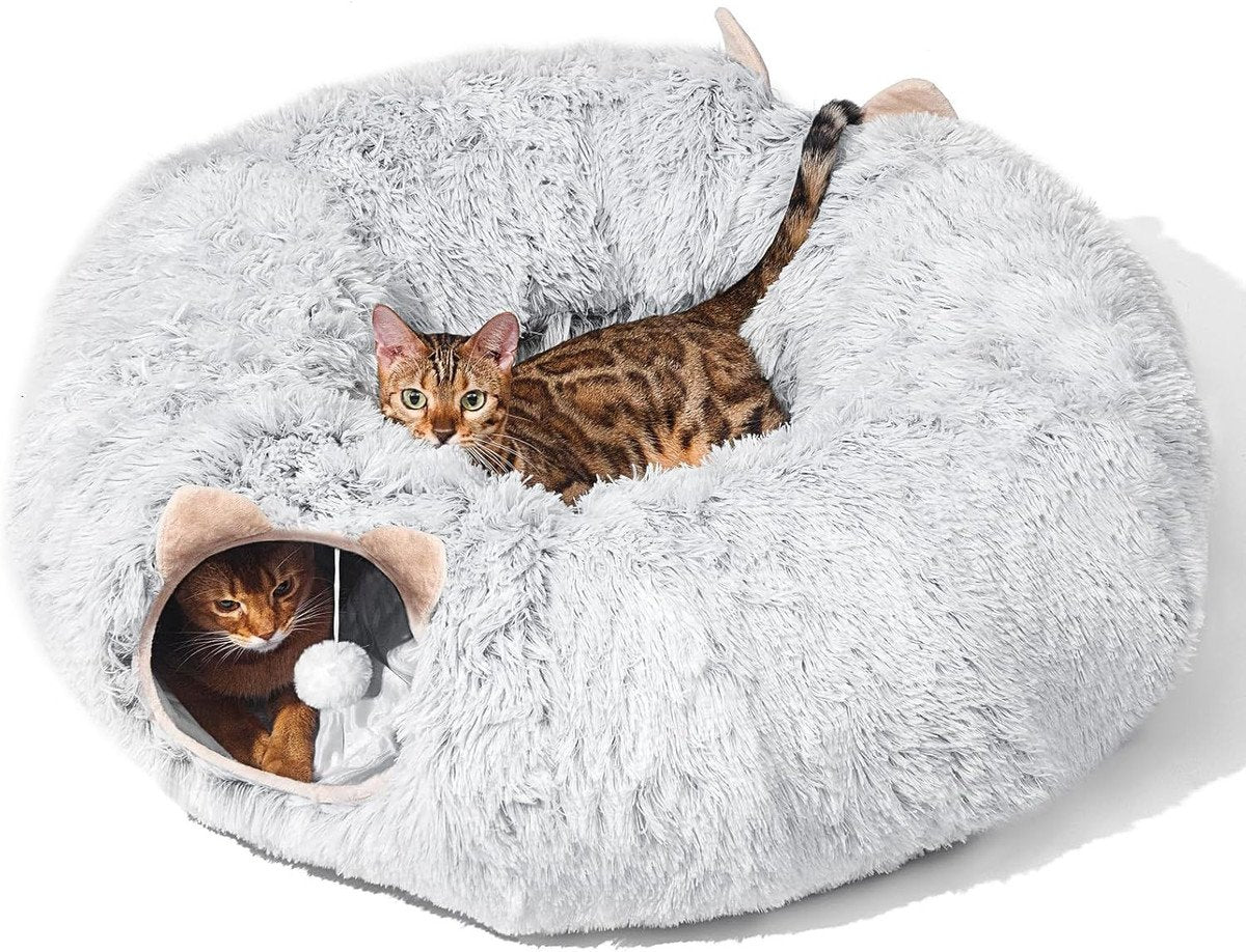 Cozy Cat Tunnel Bed (Christmas Edition)