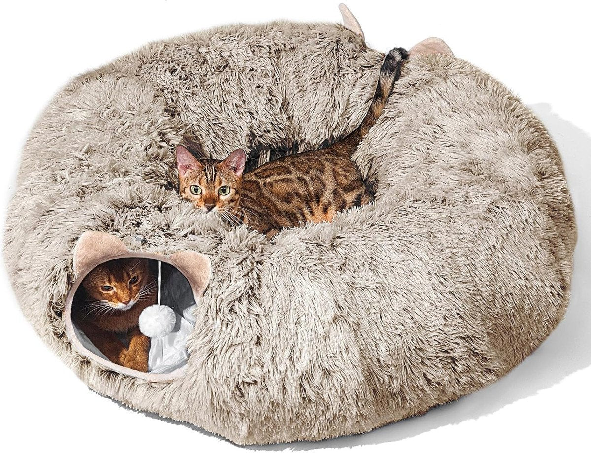 Cozy Cat Tunnel Bed (Christmas Edition)