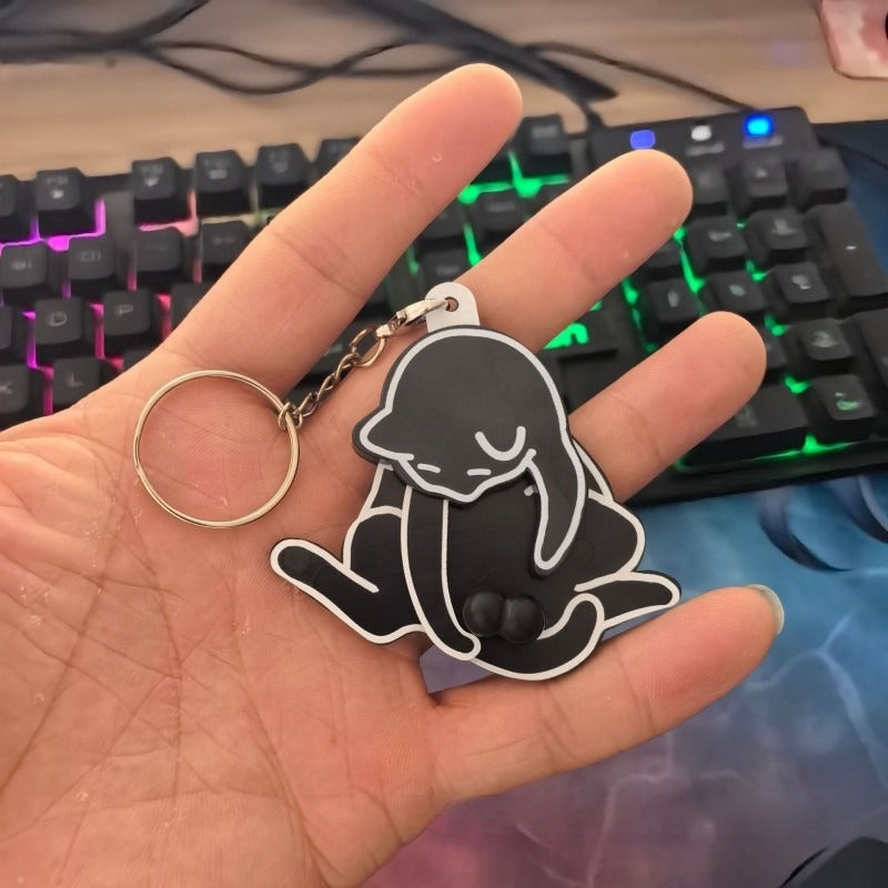 Funny Cat Keychain