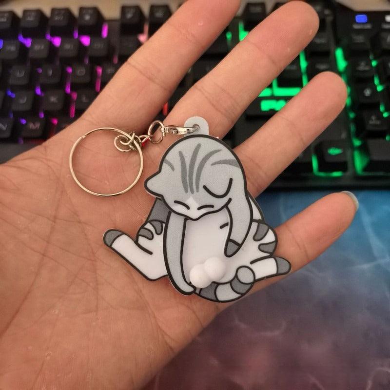 Funny Cat Keychain