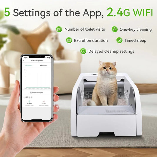 Self cleaning litter box