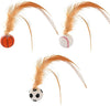 Bouncing Cat Ball with Feather YourCatGoodies