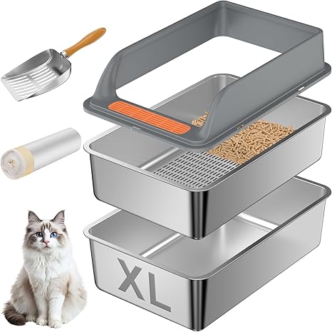 Stainless Steel Sifting Litter Box