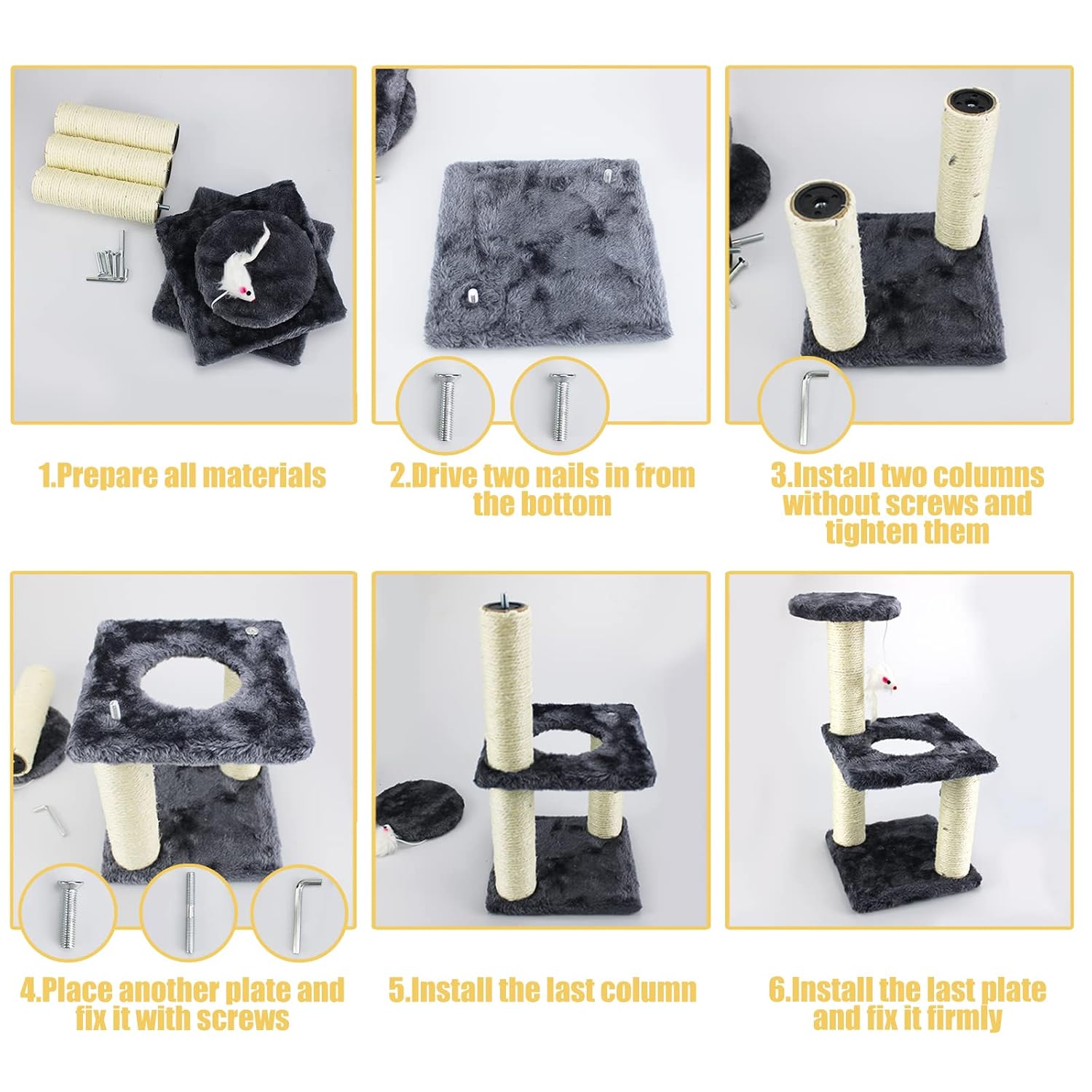 3-Layers Cats Toys Scratching Post