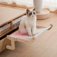Wooden Window Adjustable Cat Hammock WigglyTailNeeds