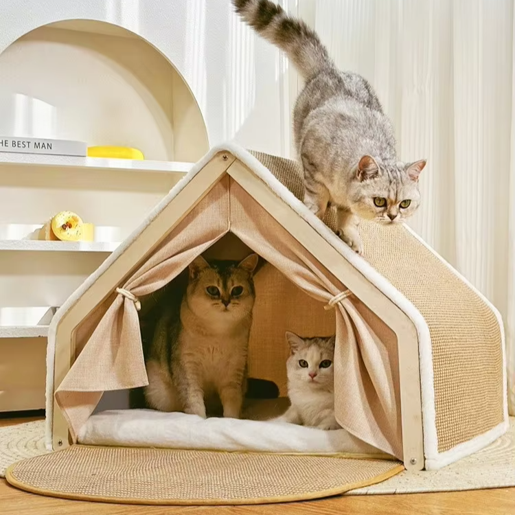 Cat House With Scratching Board