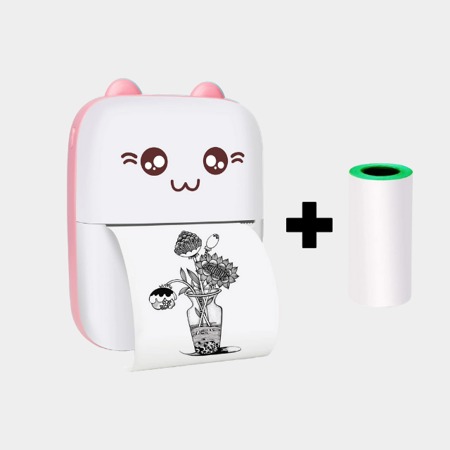 Cat Shape Mini Printer WigglyTailNeeds