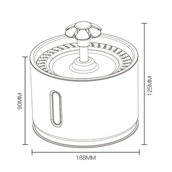 USB Powered Cat Water Fountain WigglyTailNeeds