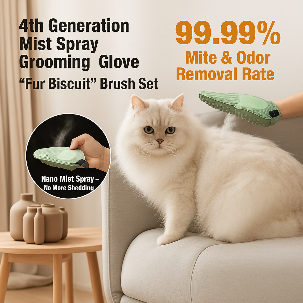 3 in 1 Cat Grooming Spray Glove - Cutier Store