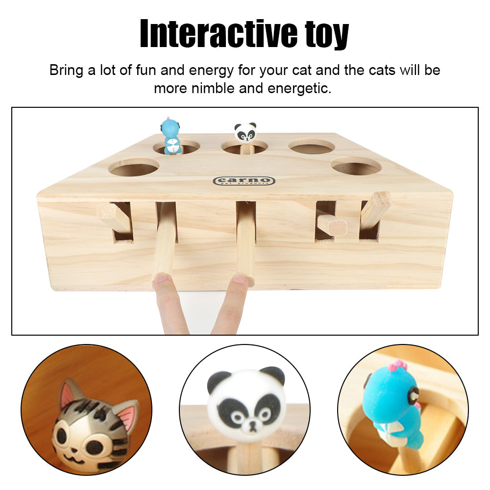 Peek-a-Boo Wooden Cat Toy YourCatGoodies