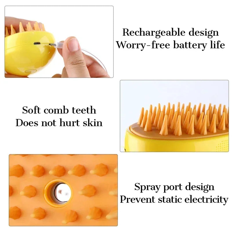 3 in 1 Cat Brush WigglyTailNeeds