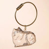 Transparent Cat Hair Storage Keychain
