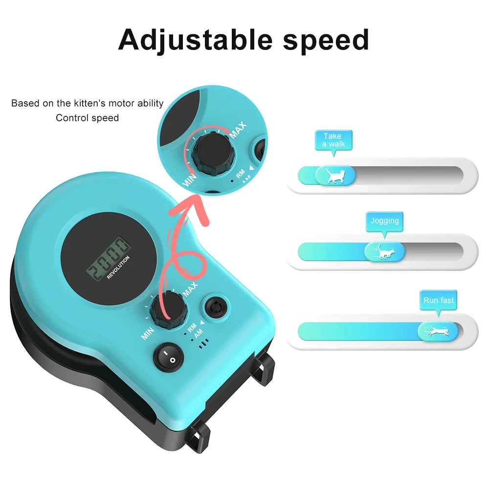 Automatic Interactive Cat Teaser Toy with Mouse Simulation, Rechargeable, Adjustable Speed