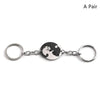 Cute Yin Yang Cat Keychain