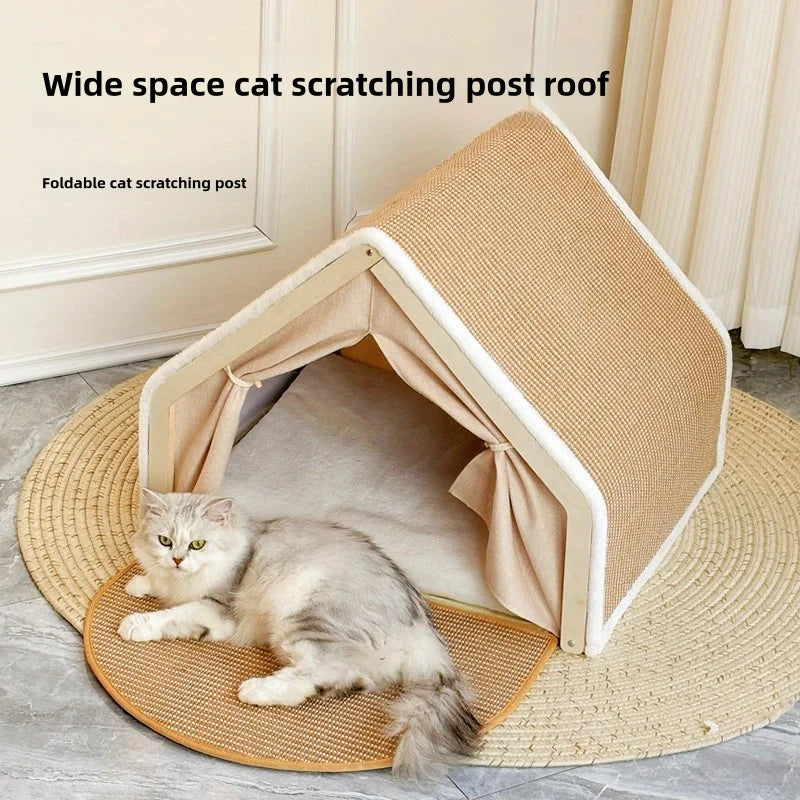 Cat House With Scratching Board