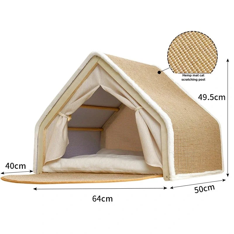 Cat House With Scratching Board