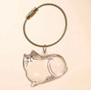 Transparent Cat Hair Storage Keychain