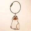 Transparent Cat Hair Storage Keychain