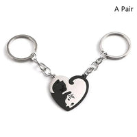 Cute Yin Yang Cat Keychain