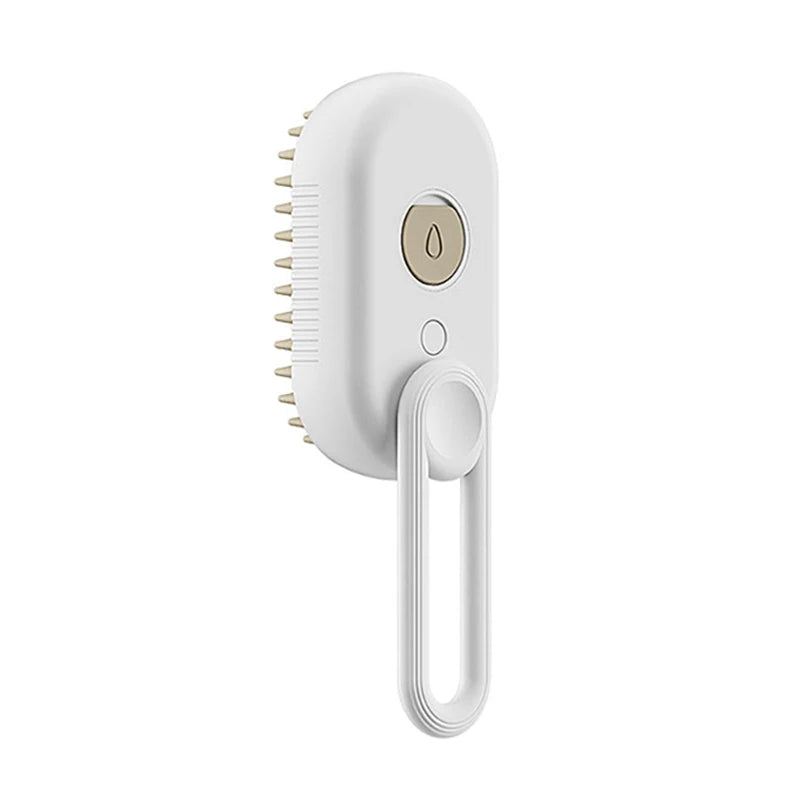 Steamy Grooming Brush With Handle WigglyTailNeeds