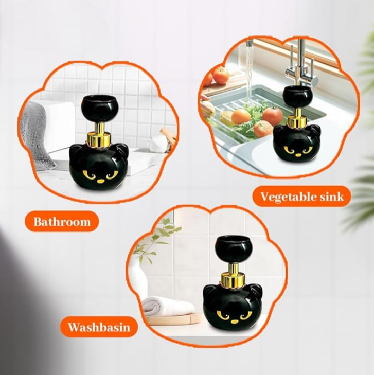 Cute Cat Pawprint Foam Soap Dispenser