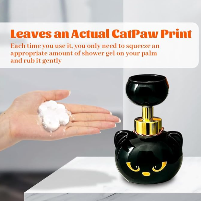 Cute Cat Pawprint Foam Soap Dispenser