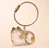 Transparent Cat Hair Storage Keychain