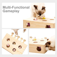 Interactive Wooden Whack-a-Mole Cat Toy YourCatGoodies