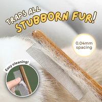 Wooden Cat Comb WigglyTailNeeds
