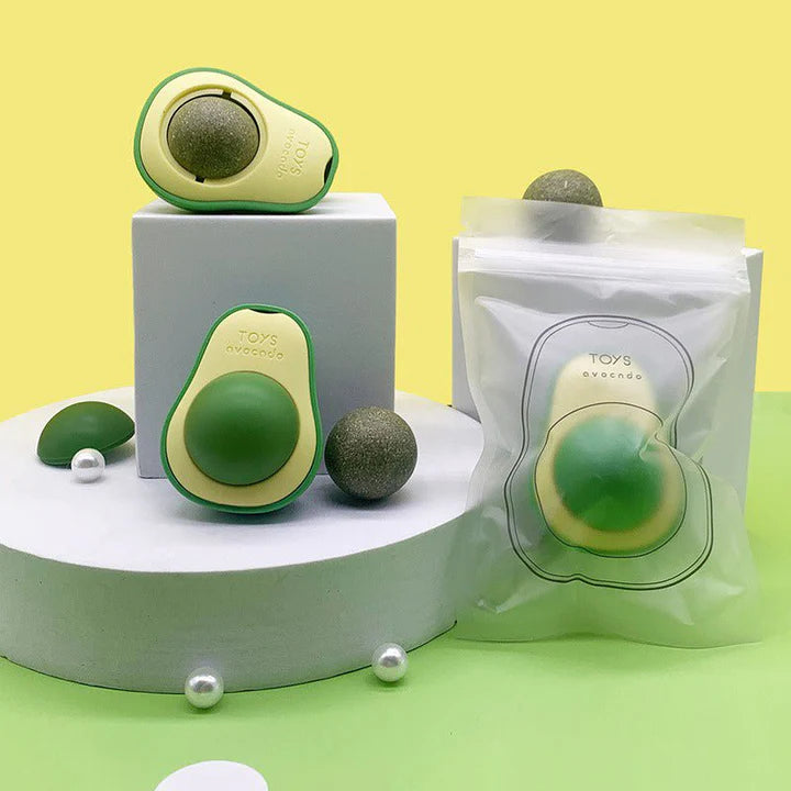 Avocado Mint Ball Toy WigglyTailNeeds