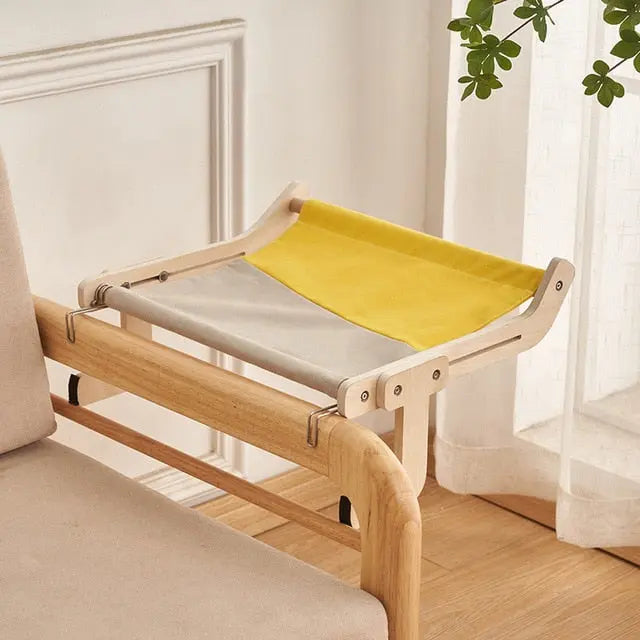 Wooden Window Adjustable Cat Hammock WigglyTailNeeds