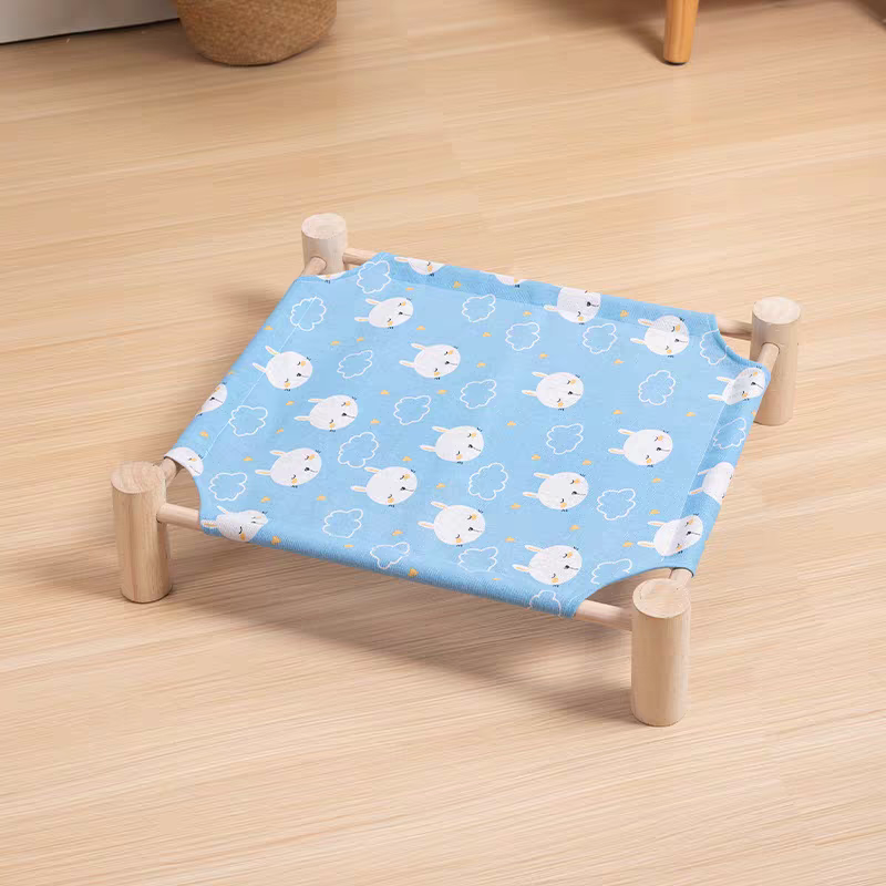 Wooden Dog Camp Bed for Summer