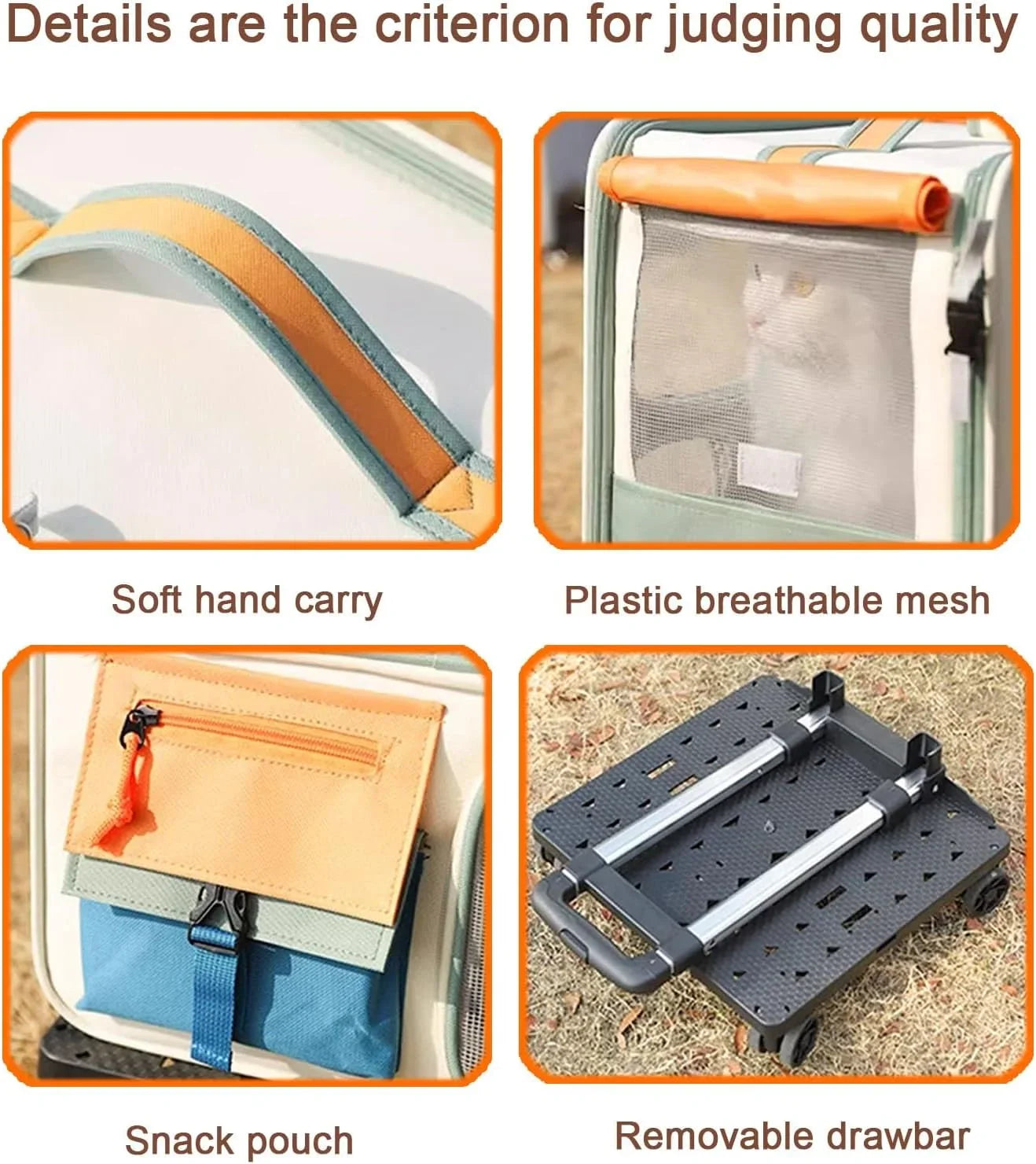 Pet Carrier Baggage Collapsible & Detachable Trolley Bag YourCatGoodies