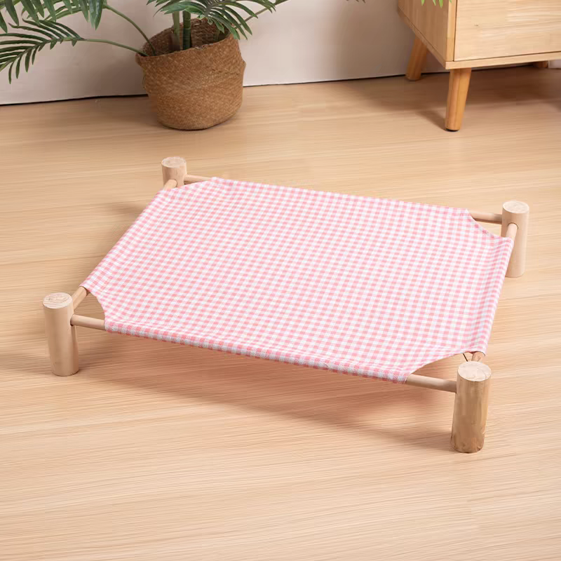 Wooden Dog Camp Bed for Summer