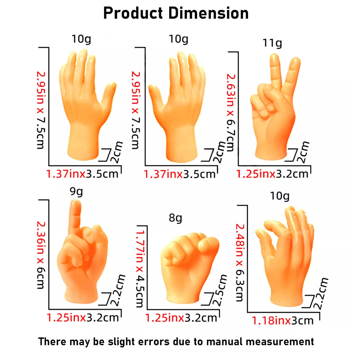6PCS Cat Little funny Fake Human Hand YourCatGoodies