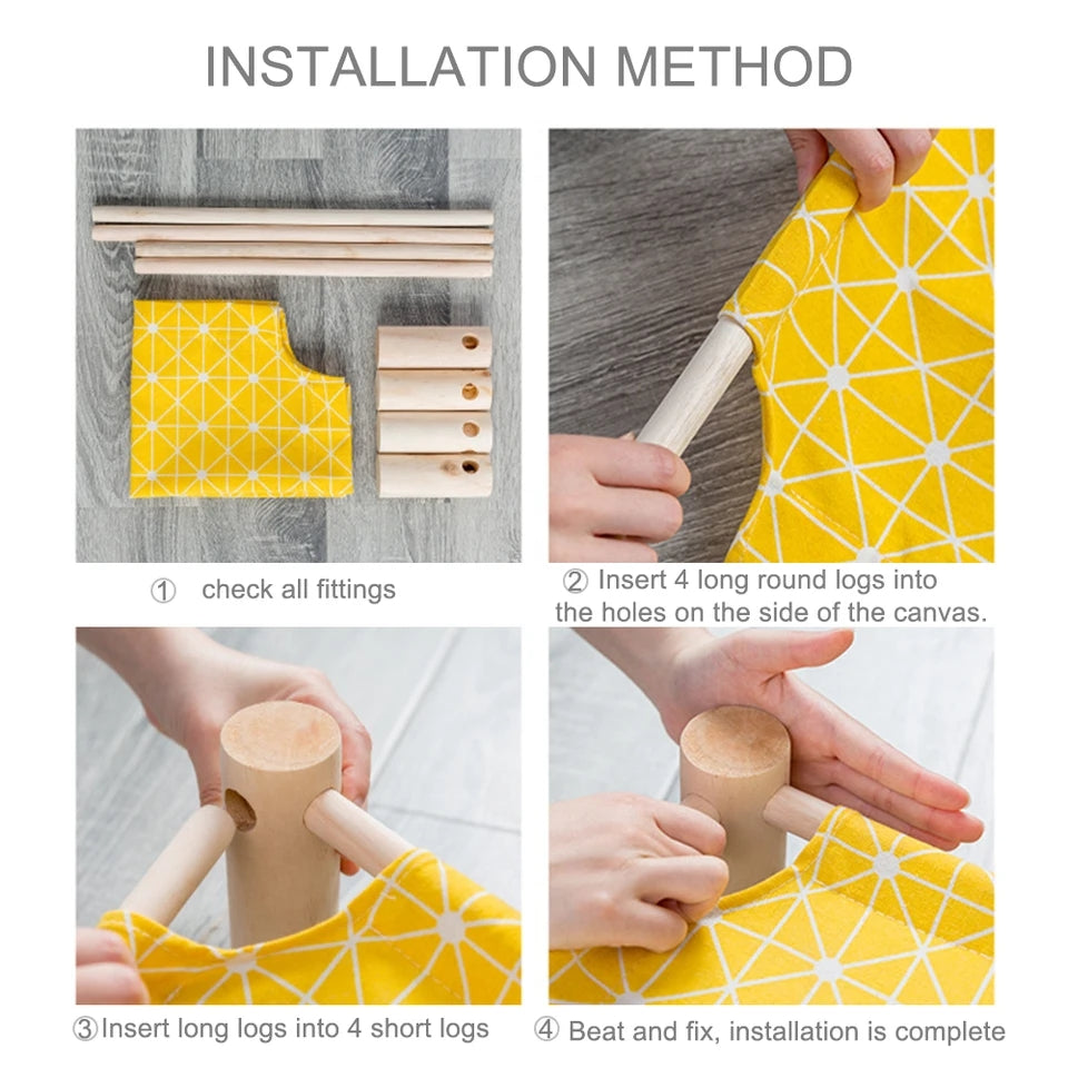 Wooden Dog Camp Bed for Summer