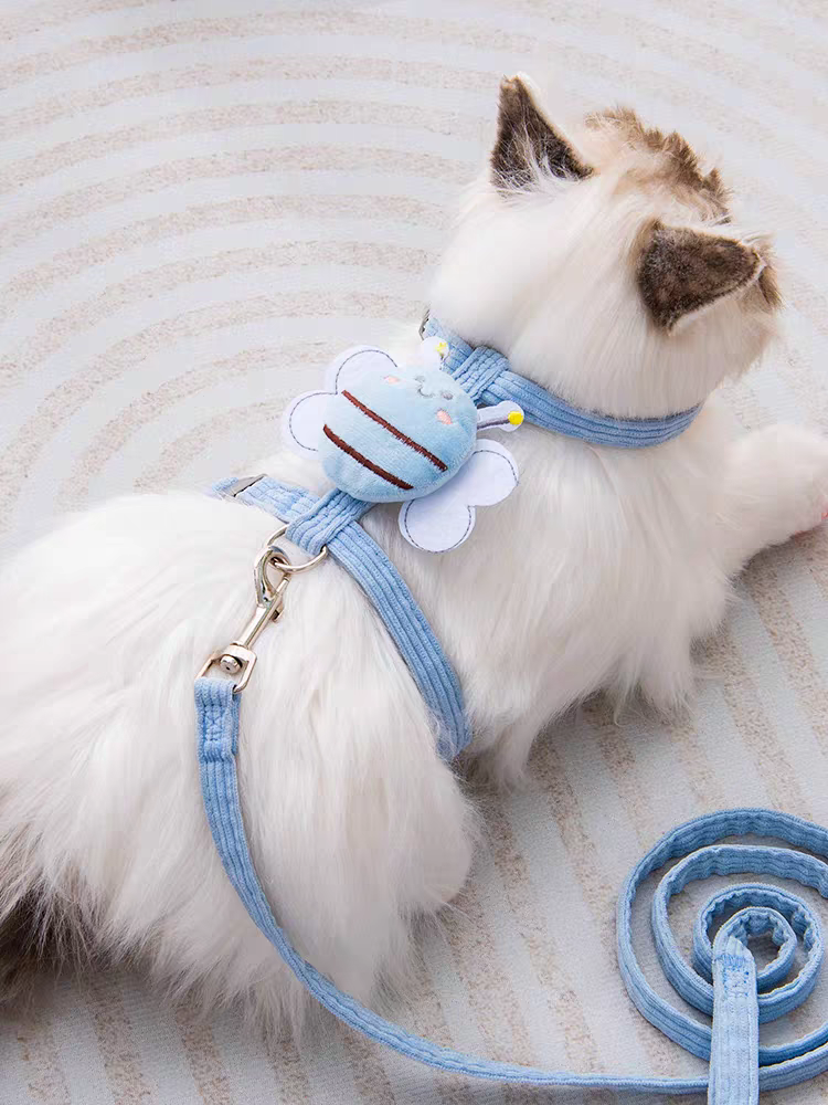 Bee Shape Cat Harness Traction Rope YourCatGoodies