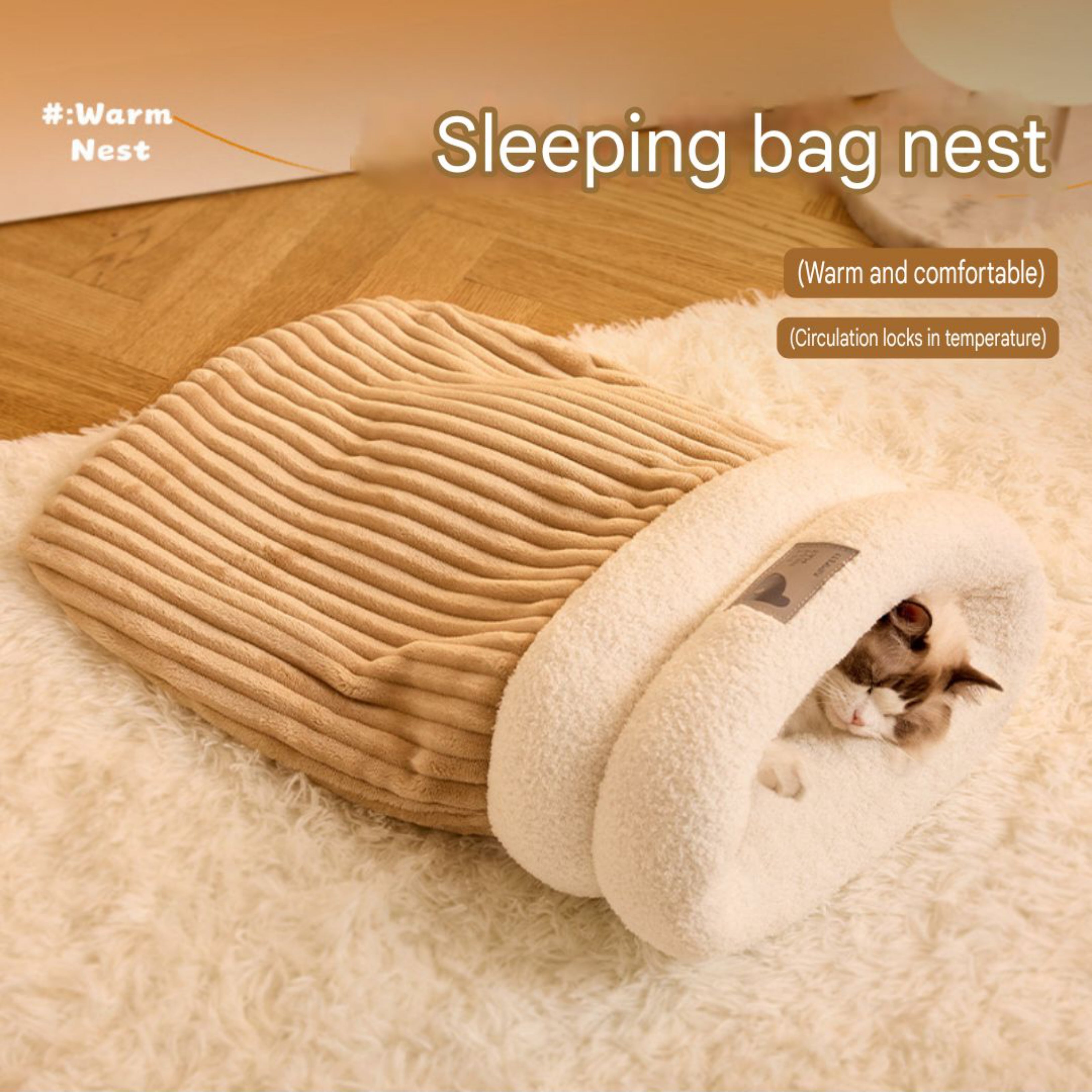 Cozy Sleeping Bag Nest for Cats YourCatGoodies
