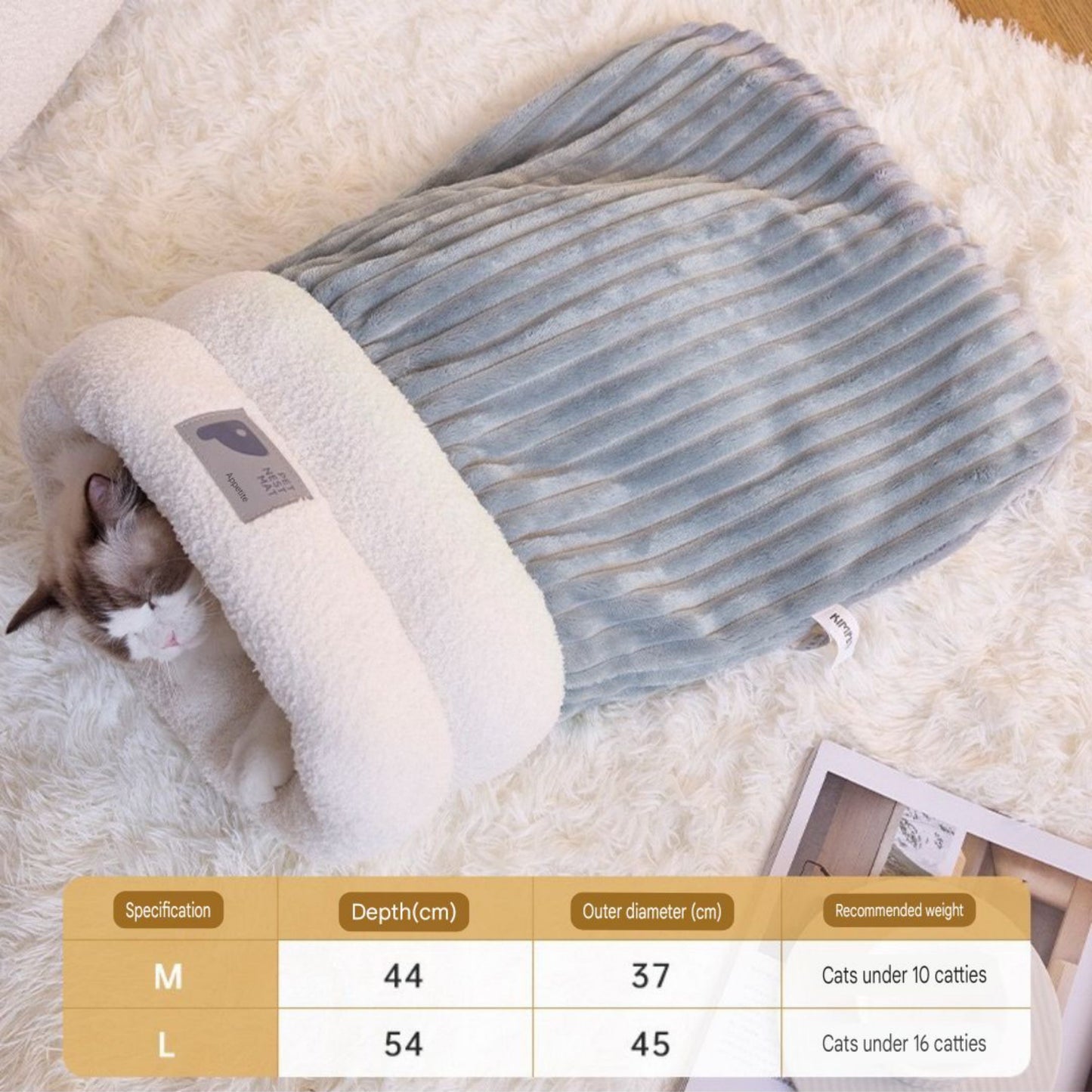 Cozy Sleeping Bag Nest for Cats YourCatGoodies