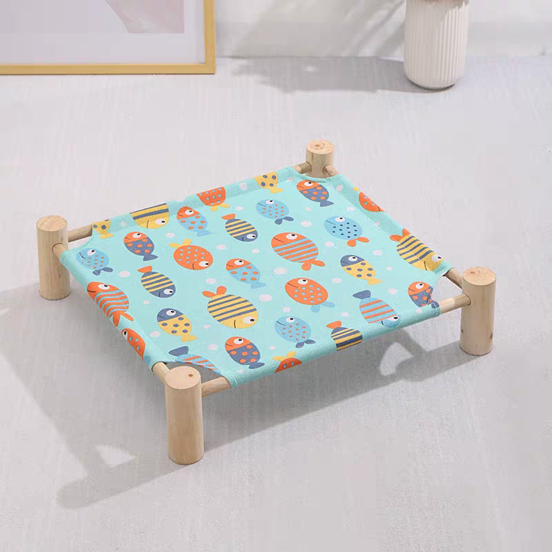 Wooden Dog Camp Bed for Summer