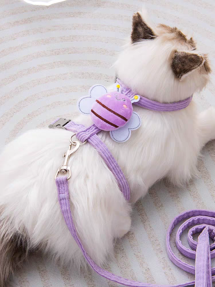 Bee Shape Cat Harness Traction Rope YourCatGoodies