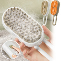 Steamy Grooming Brush With Handle WigglyTailNeeds